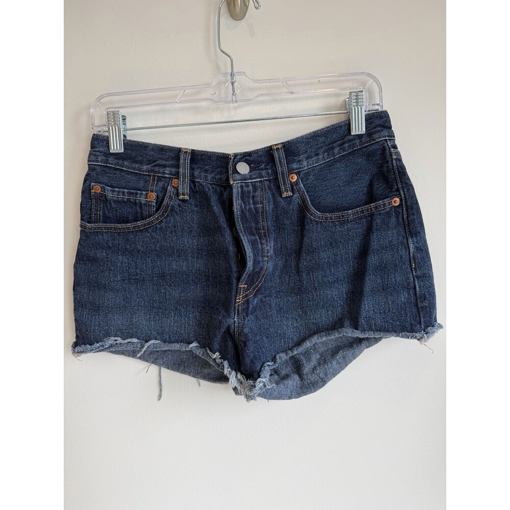 Levi’s 501 Jean Shorts, 27, Button fly, Dark Wash, NOT distressed